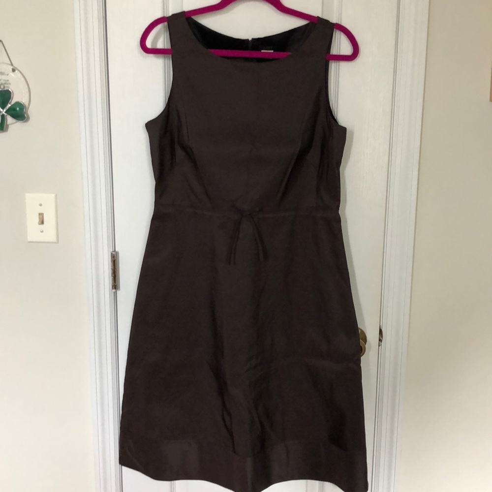 JCrew 100% Silk Chocolate Dress